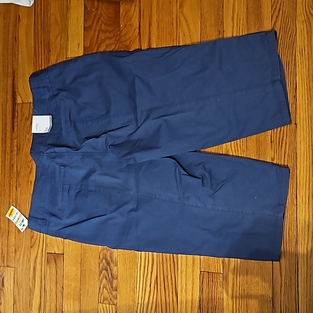 Style&co capri pants women's size 14 navy blue, NWT, stretchy - Picture 6 of 8